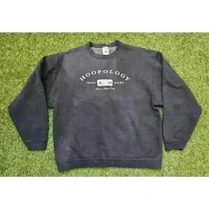 Y2K HOOPOLOGY Basketball Sweatshirt Adult Sz XL Faded